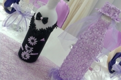 Flascheanzug-Brautpaar-Hochzeit