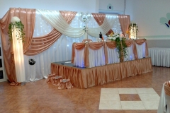 Deko-Pfirsich-Hochzeit